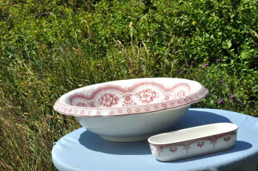 § bassin et porte peigne ceramique maestricht, Antiquités & Art, Antiquités | Céramique & Poterie, Enlèvement