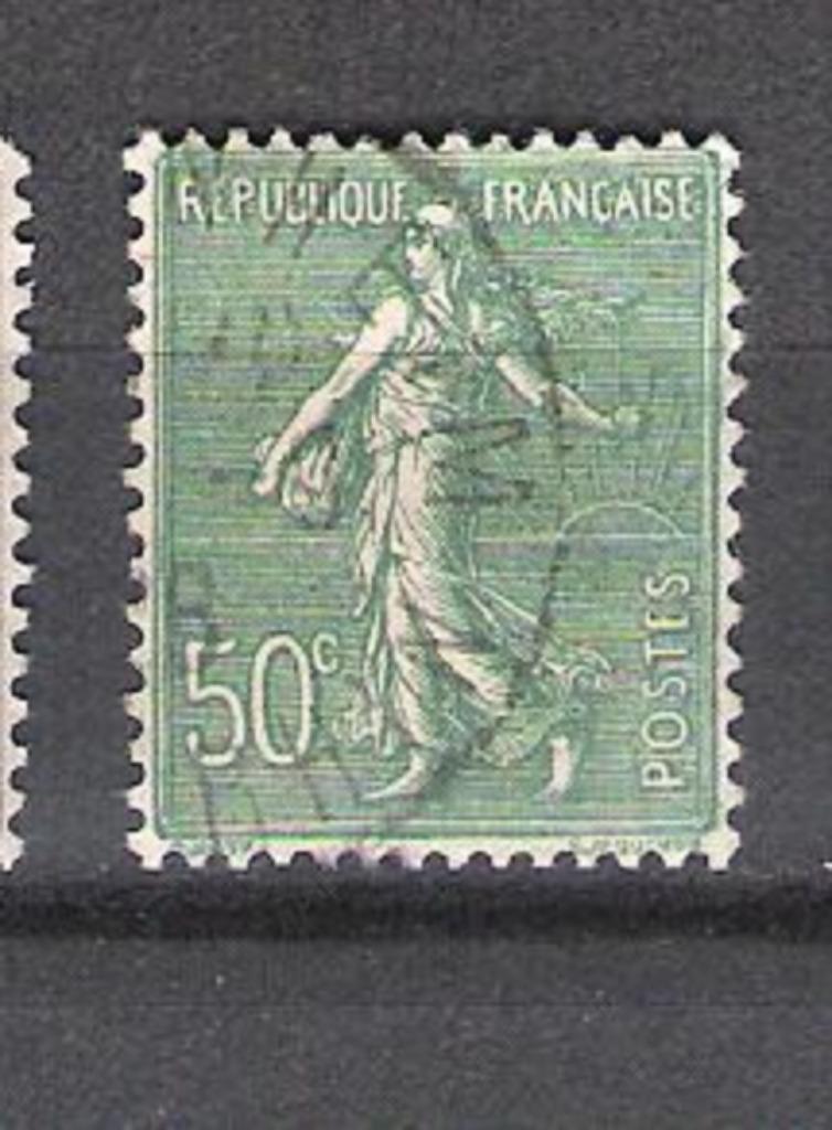 Frankrijk 1924-32 Type Semeuse lignée 50C olive, Verzenden, Gestempeld