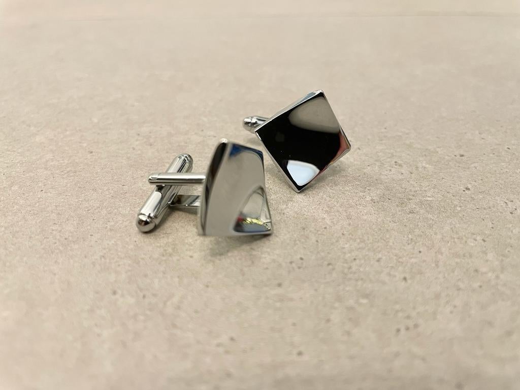 Boutons de manchette argentées  Stainless steel, Enlèvement ou Envoi, Neuf, Argent