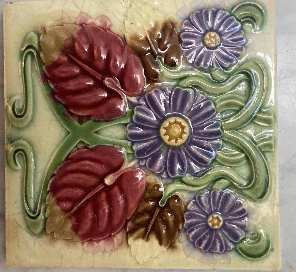 Authentieke Art Nouveau wandtegel, Ophalen