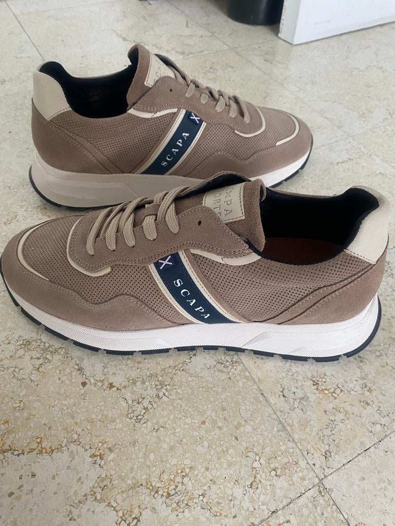 Heren schoenen sneakers scapa nieuw 2025, Verzenden, Zo goed als nieuw, Blauw, Sneakers