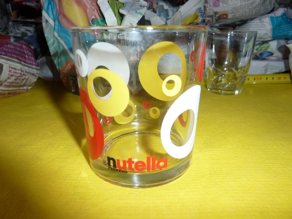 Verre Nutella  Ø 7cm - hauteur 8cm, Collections, Marques & Objets publicitaires, Enlèvement, Neuf, Autres types