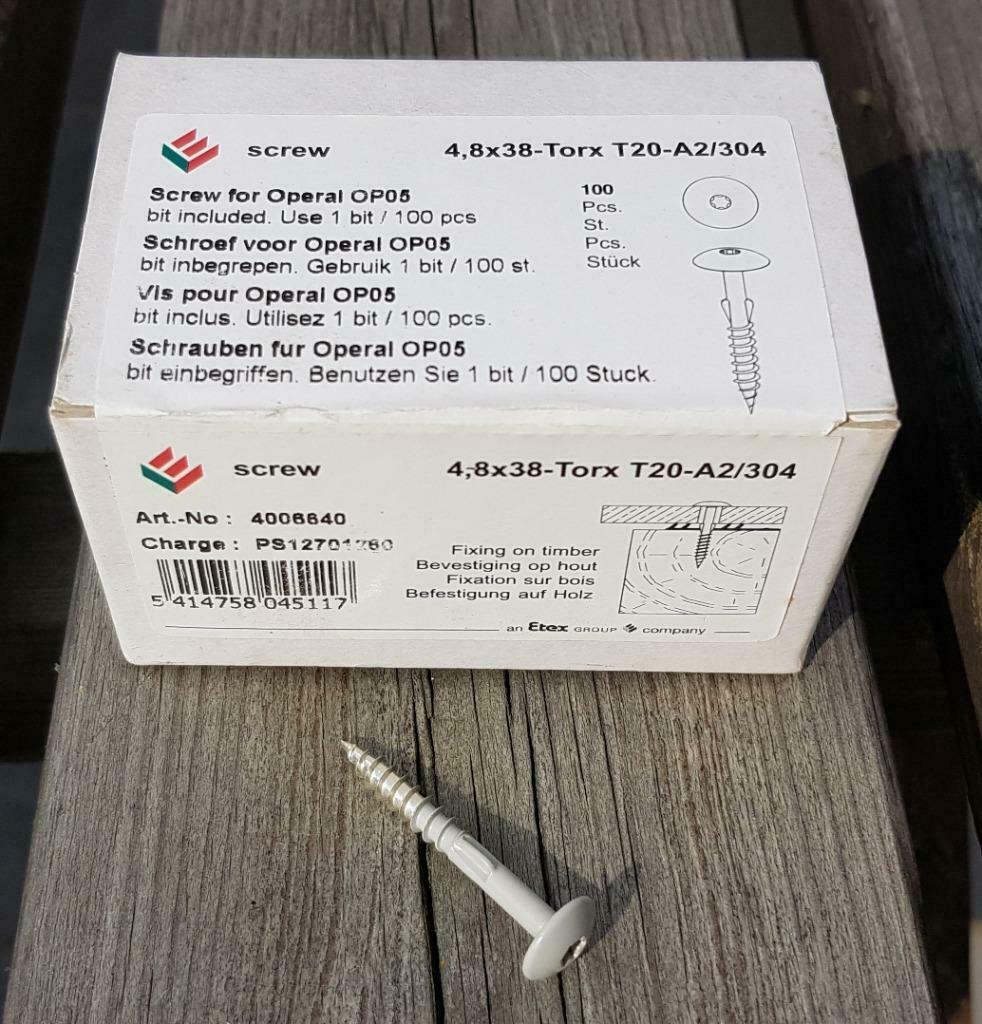 100 schroeven voor cedral cementvezelplaten, NIEUW, Enlèvement, Neuf, Moins de 50 mm, Vis