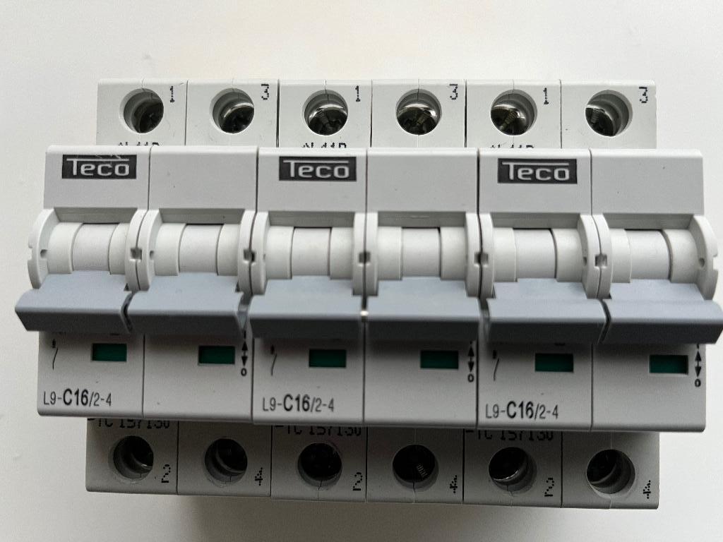 Automaat Teco 16 ampère (3stuks), Doe-het-zelf en Bouw, Ophalen, Gebruikt