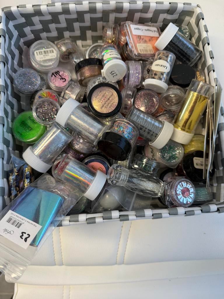 Lot nailart (glitters, folie ed), Verzenden, Nieuw, Handen en Nagels