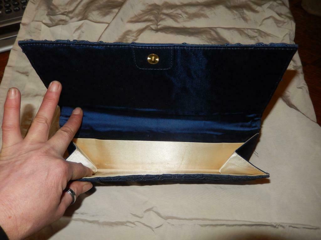 handtas Vintage, Ophalen of Verzenden, Gebruikt, Blauw, Handtas