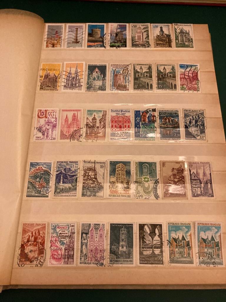 Postzegelboek Frankrijk, Ophalen, Gestempeld