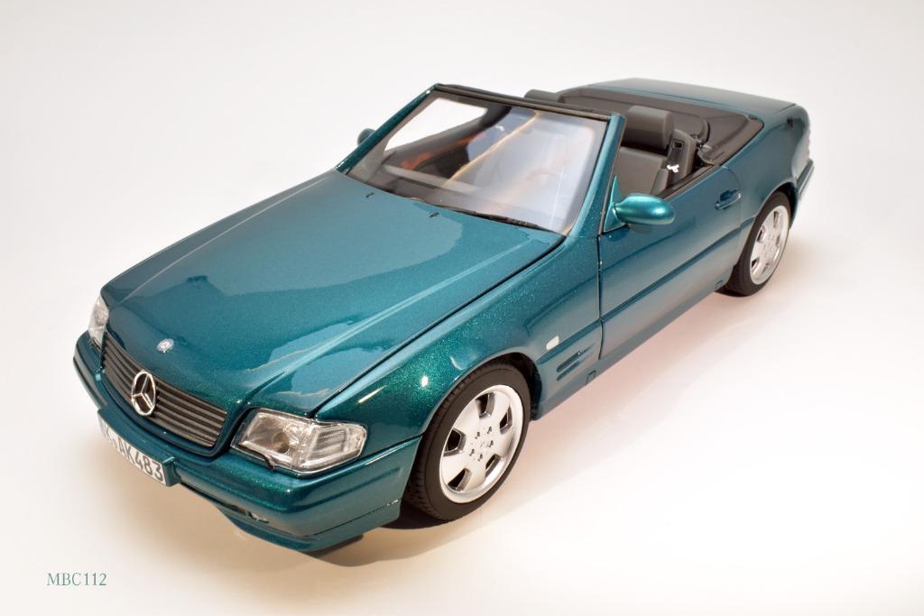 1/18 Mercedes SL 500 R129 - Norev, Ophalen of Verzenden, Zo goed als nieuw, Auto, Norev