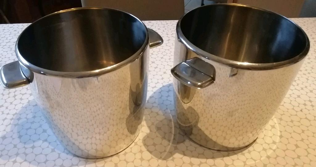 2 seaux à champagne/vin en inox, Enlèvement ou Envoi, Comme neuf