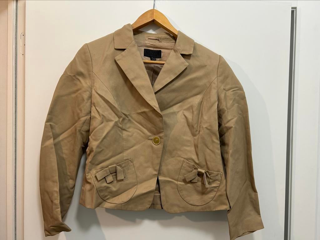 Blazer(jasje) Giovane, Kleding | Dames, Beige, Ophalen of Verzenden, Zo goed als nieuw, Jasje