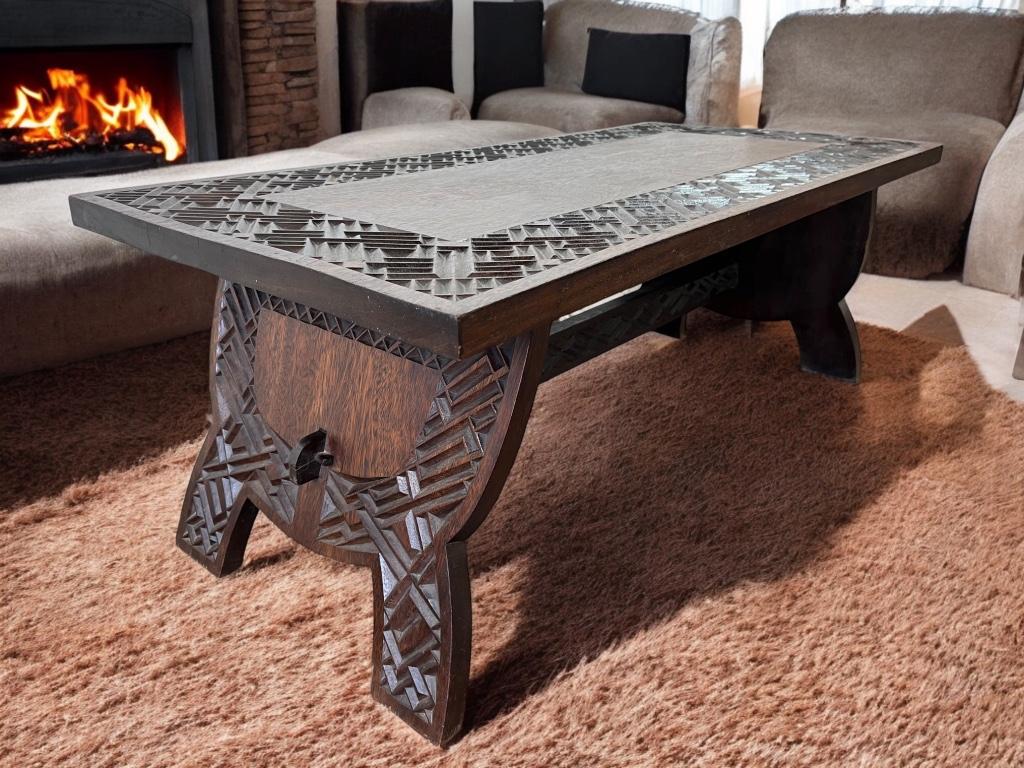 vintage brutalist salontafel / coffee table, Ophalen of Verzenden