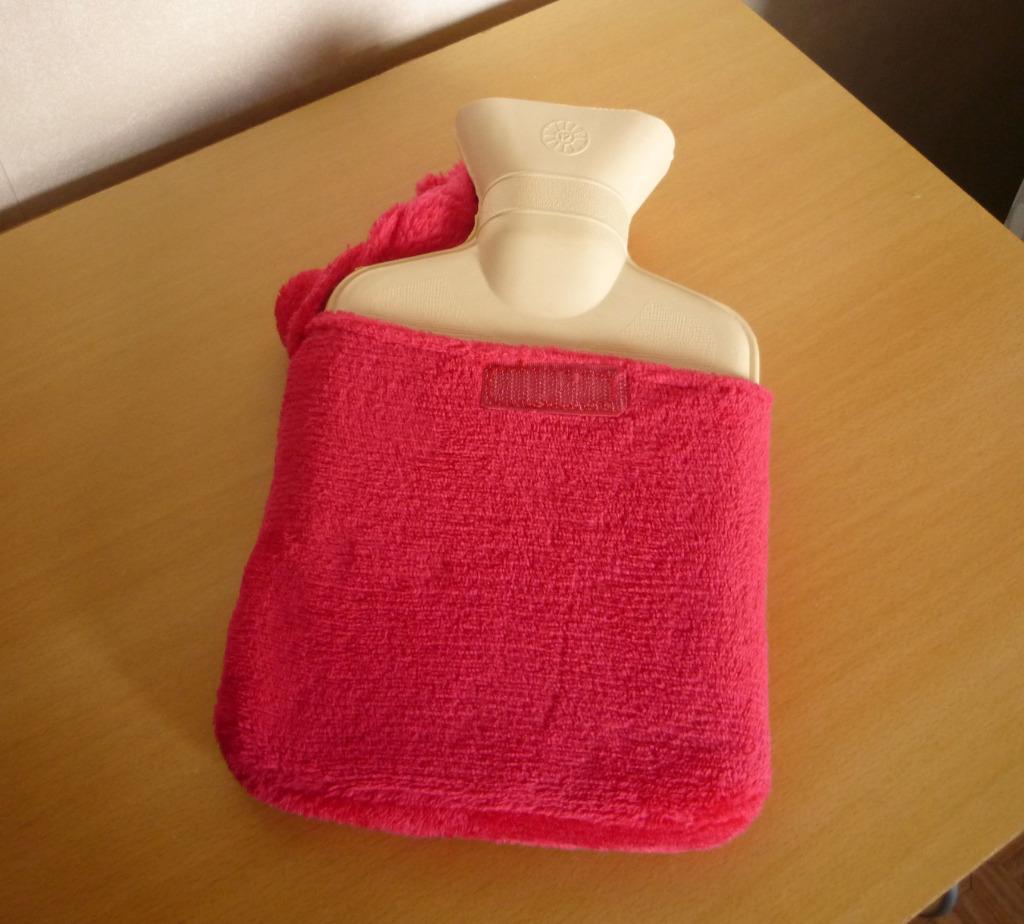 Rode fuchsia warmtekruik warmwaterkruik met strik, Ophalen of Verzenden
