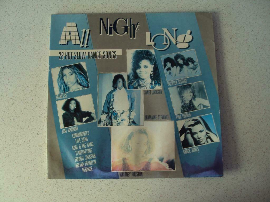 Dubbel LP  "All Night Long" 28 Hot Slow Dance Songs anno 198, Enlèvement ou Envoi, 12 pouces