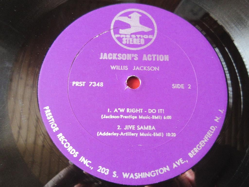 Willis Jackson ‎– Jackson's Action! (Jive Samba) Live, 12 pouces, Enlèvement ou Envoi, Utilisé, Autres types
