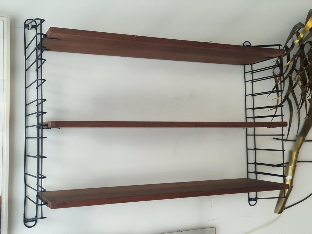 Xl Boekenrek met aangepaste houten planken , mix van whb, Ophalen of Verzenden, Gebruikt