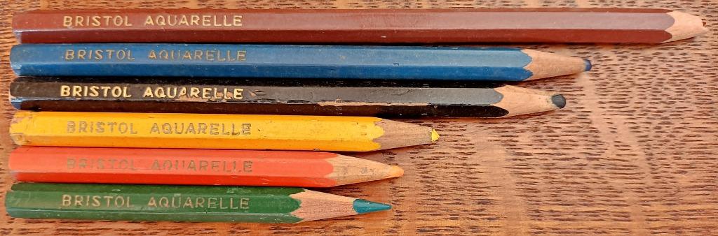 6 Crayons de couleur BRISTOL Aquarelle, Enlèvement ou Envoi, Utilisé