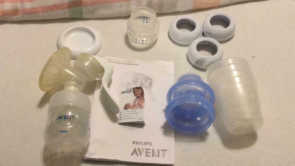 Manuele borstkolf met extra potjes Avent, Kinderen en Baby's, Ophalen of Verzenden, Zo goed als nieuw
