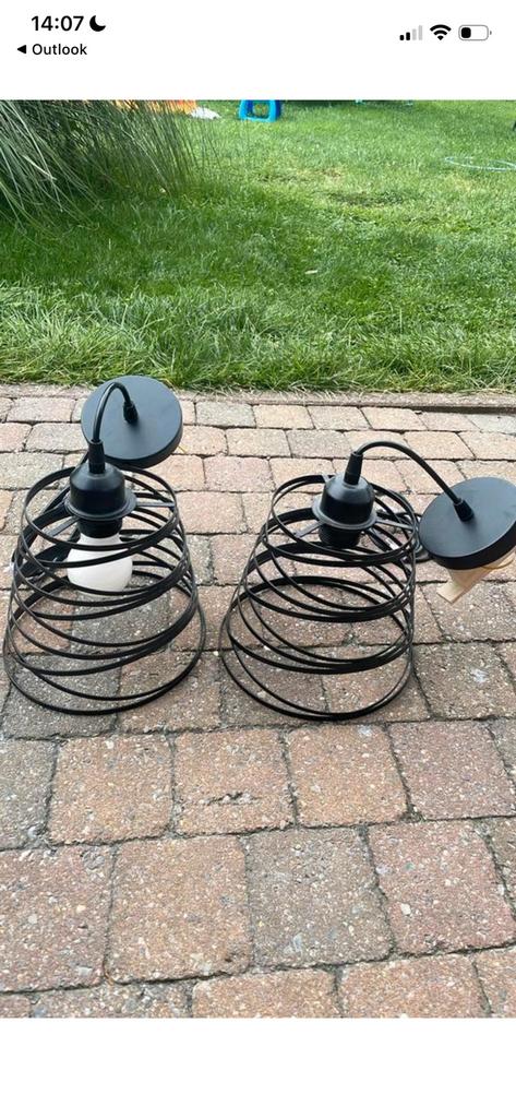 Lot de 2 luminaires, Maison & Meubles, Lampes | Lustres, Enlèvement, Utilisé