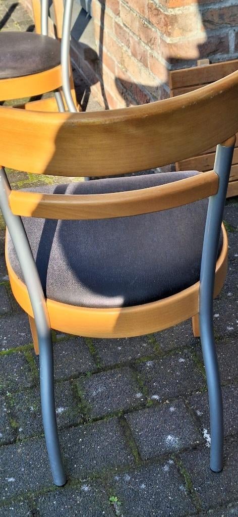 4 keukenstoelen - gratis af te halen, Ophalen, Gebruikt, Zwart, Vier