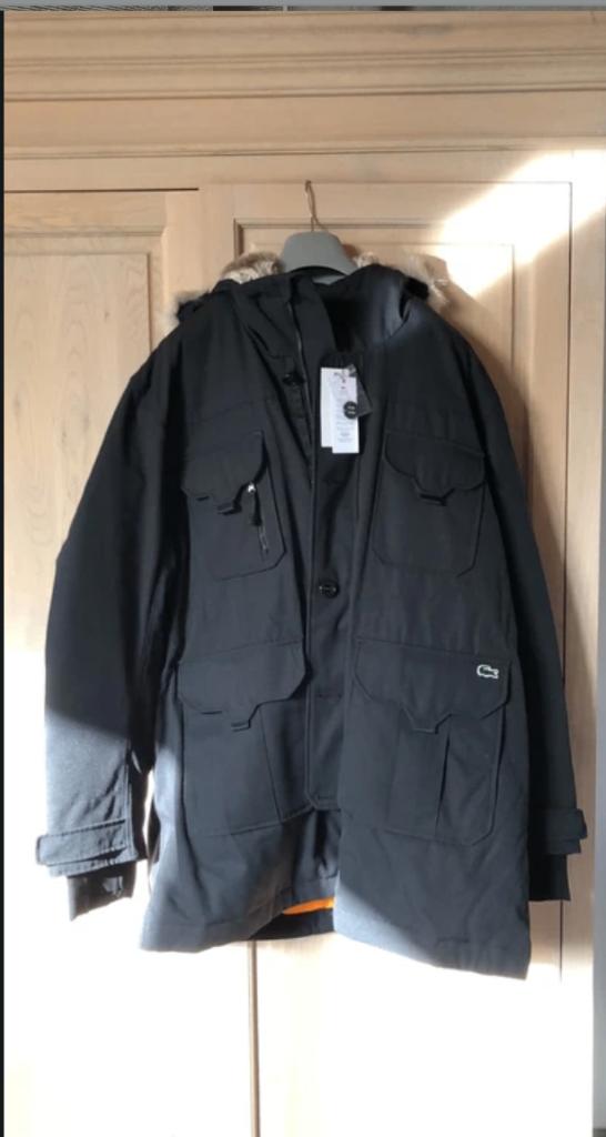 LACOSTE Nieuwe zwarte parka 3XL, Kleding | Heren, Nieuw, Overige maten, Ophalen of Verzenden, Lacoste