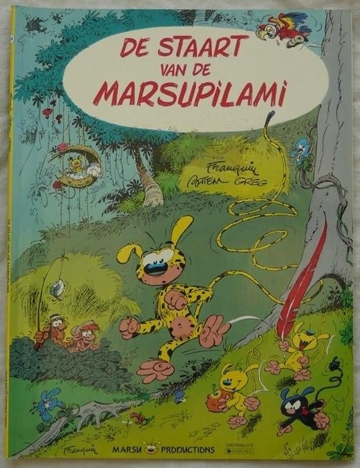 De Staart v/d Marsupilami, Nr.1, Marsu Productions, 1987.(1), Gelezen, Dargaud, Eén stripboek, Ophalen of Verzenden
