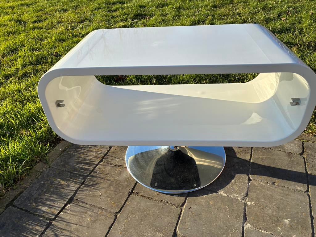 Design salontafel 0,80m wit zgan, Ophalen, Zo goed als nieuw