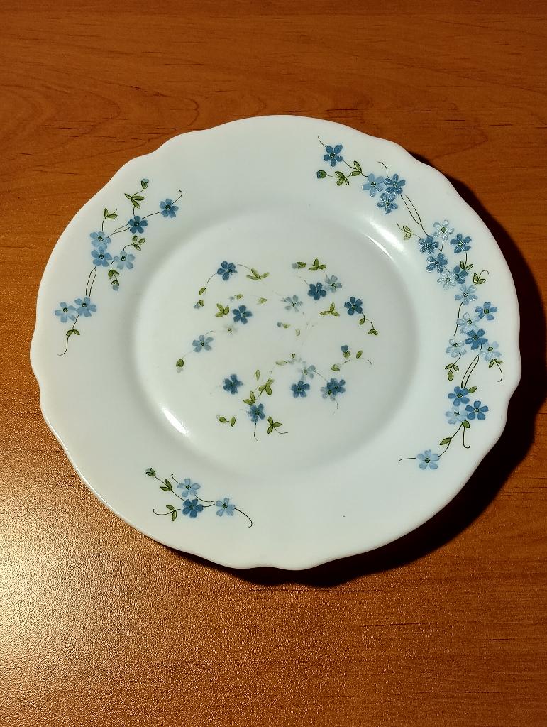 1 bord Arcopal myosotis 19,5cm vintage jaar 80-90, Ophalen
