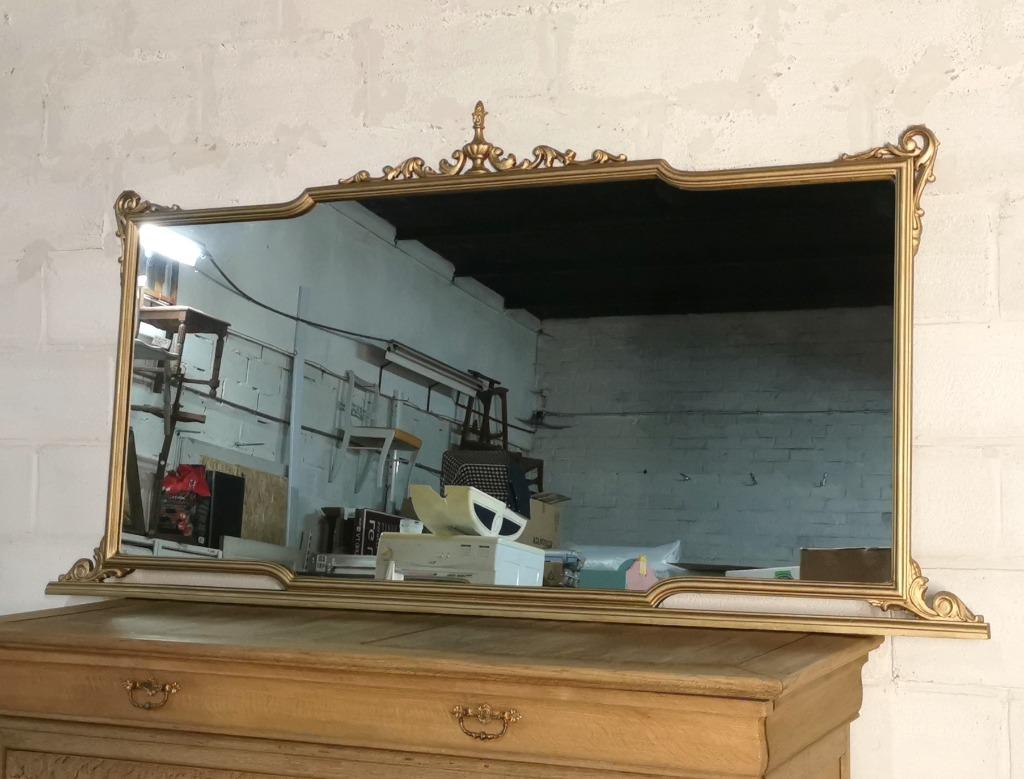 Miroir doré ancien modèle long Longueur 191 cm H 99 cm, Antiquités & Art, Antiquités | Miroirs, 150 à 200 cm, Moins de 100 cm
