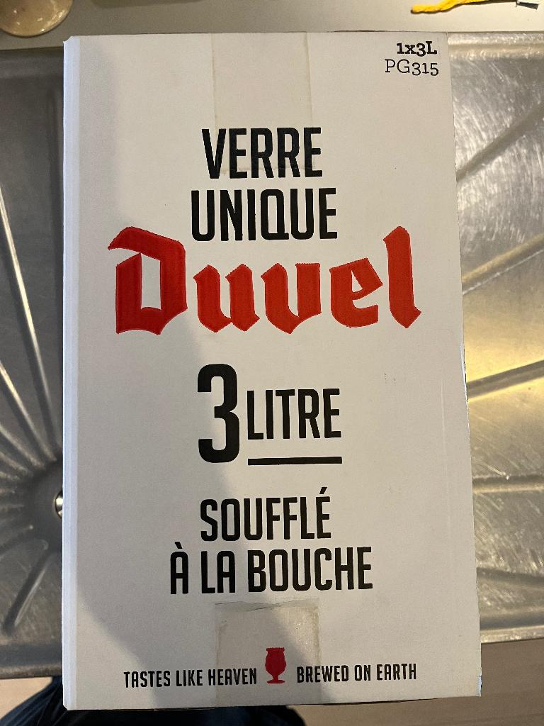 Duvel glas 3 liter, Verzamelen, Ophalen, Nieuw, Glas of Glazen, Duvel