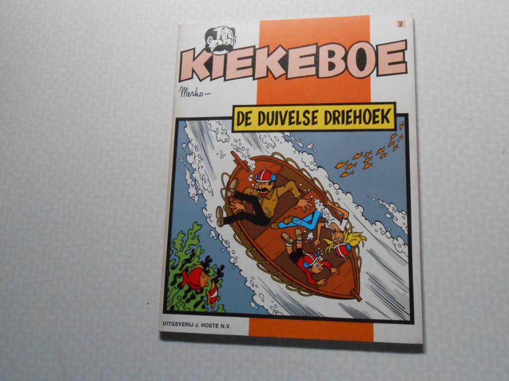 kiekeboe 2 De duivelse driehoek 1978 1 ste druk., Boeken, Eén stripboek, Merho, Ophalen of Verzenden, Zo goed als nieuw