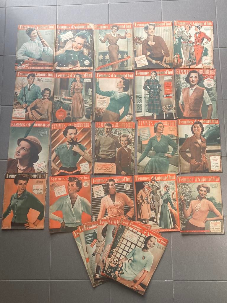 Immense lot de Femmes d'Aujourd'hui (années 50 - 70), Enlèvement, Utilisé, Mode en général