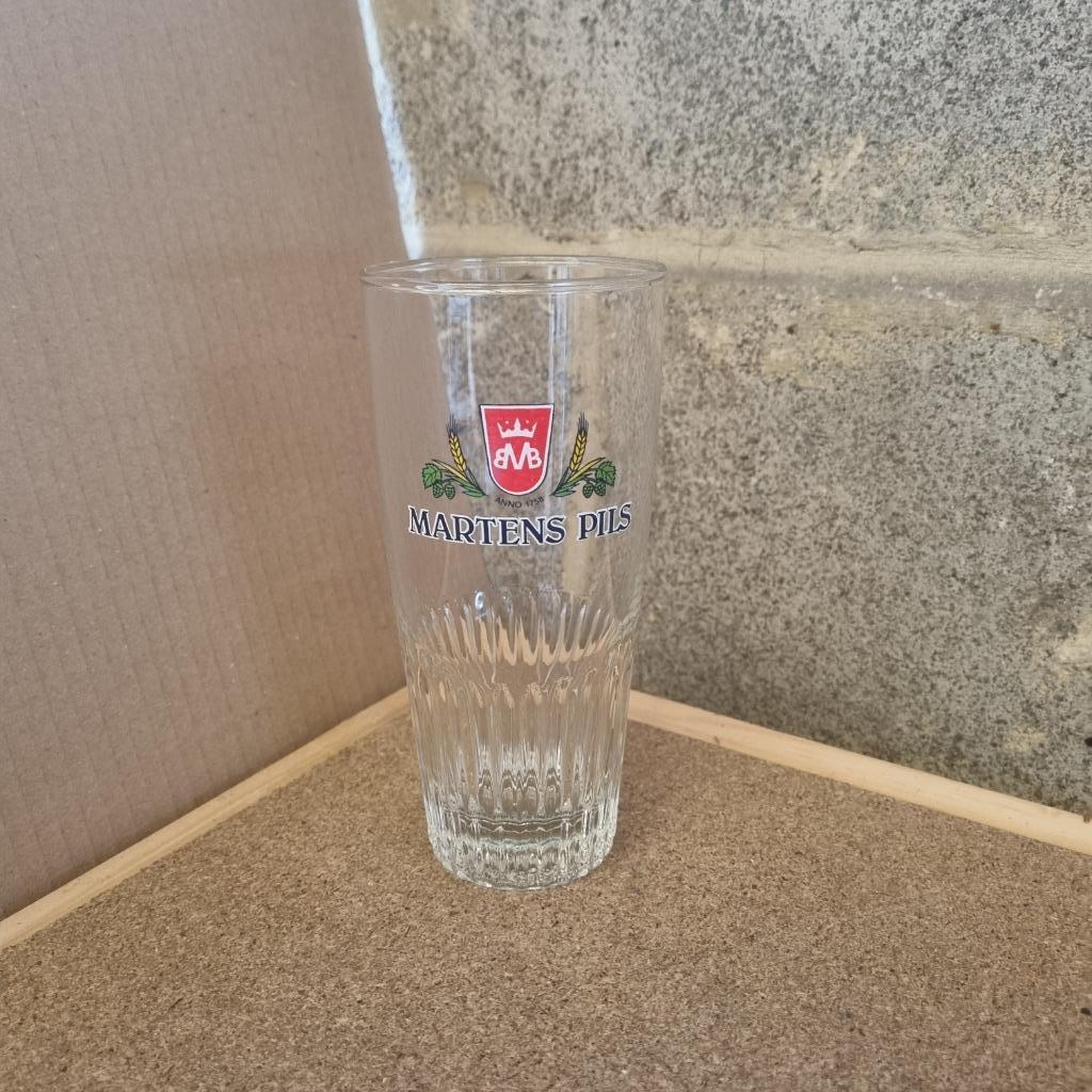 Verre Martens Pils (modèle 2), Verzamelen, Biermerken, Ophalen of Verzenden, Gebruikt, Glas of Glazen, Overige merken