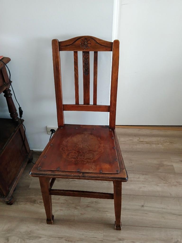 Vintage stoel, Ophalen, Gebruikt, Bruin, Eén