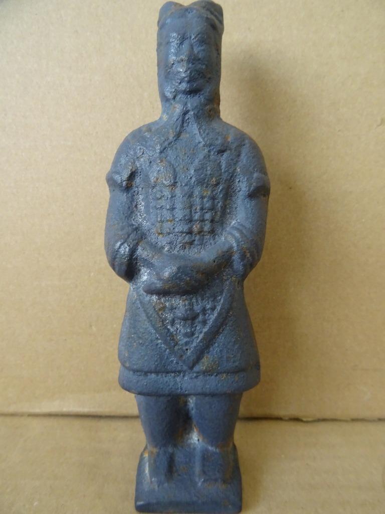 Curiosités Statue Chinois soldat terre cuite armée fonte16cm, Antiquités & Art, Curiosités & Brocante, Enlèvement ou Envoi