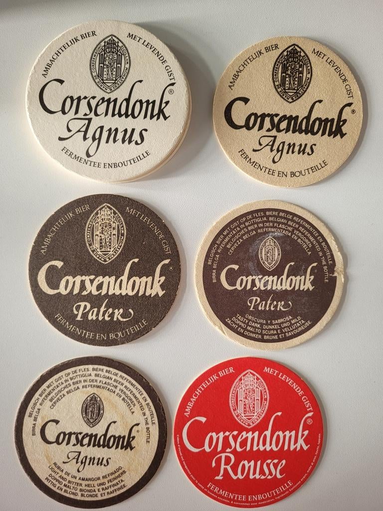 Bierviltjes corsendonk agnus pater rousse bierkaartjes, Ophalen of Verzenden, Zo goed als nieuw, Viltje(s)