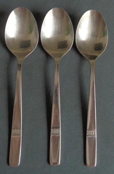 Ensemble de 3 cuillères de table WMF Cromargan Lubeck 19,8 c, Envoi, Comme neuf, Inox ou Chrome, Ensemble de couverts