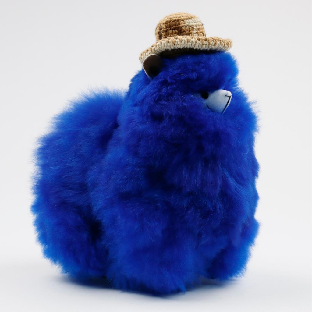 Baby Alpaca Knuffel XL Koningsblau, Handgemaakt in Peru, Verzenden, Nieuw, Overige typen