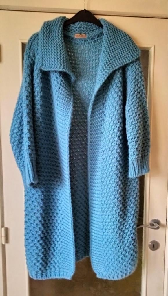 Lange vest, Ophalen, Blauw, Maat 42/44 (L), Black rose