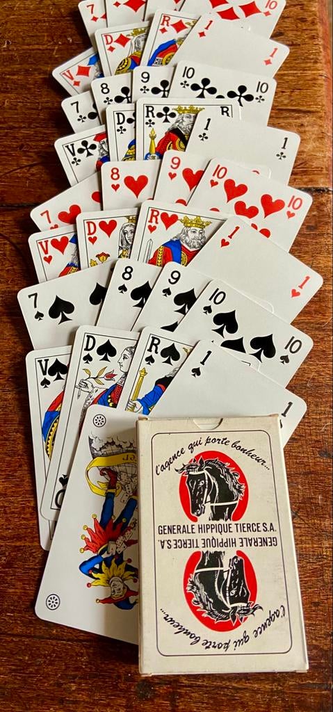VINTAGE PLAYING CARDS NEW. CARTE  HIPPIQUE TIERCE POKER, Verzamelen, Ophalen of Verzenden, Nieuw