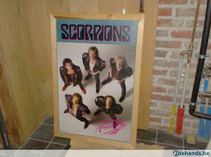 scorpions poster in kader, Cd's en Dvd's, Vinyl | Hardrock en Metal, Ophalen of Verzenden