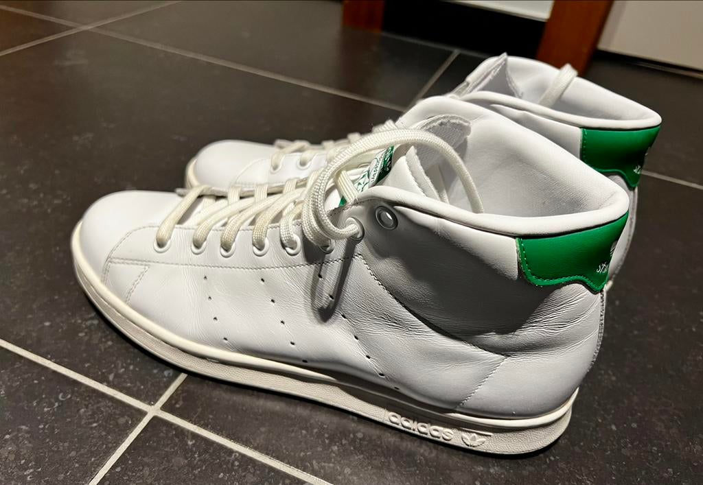 Adidas Stan Smith Mid model 44 2/3 (zeldzaam) d, Vêtements | Hommes, Chaussures, Comme neuf, Blanc, Baskets, Enlèvement