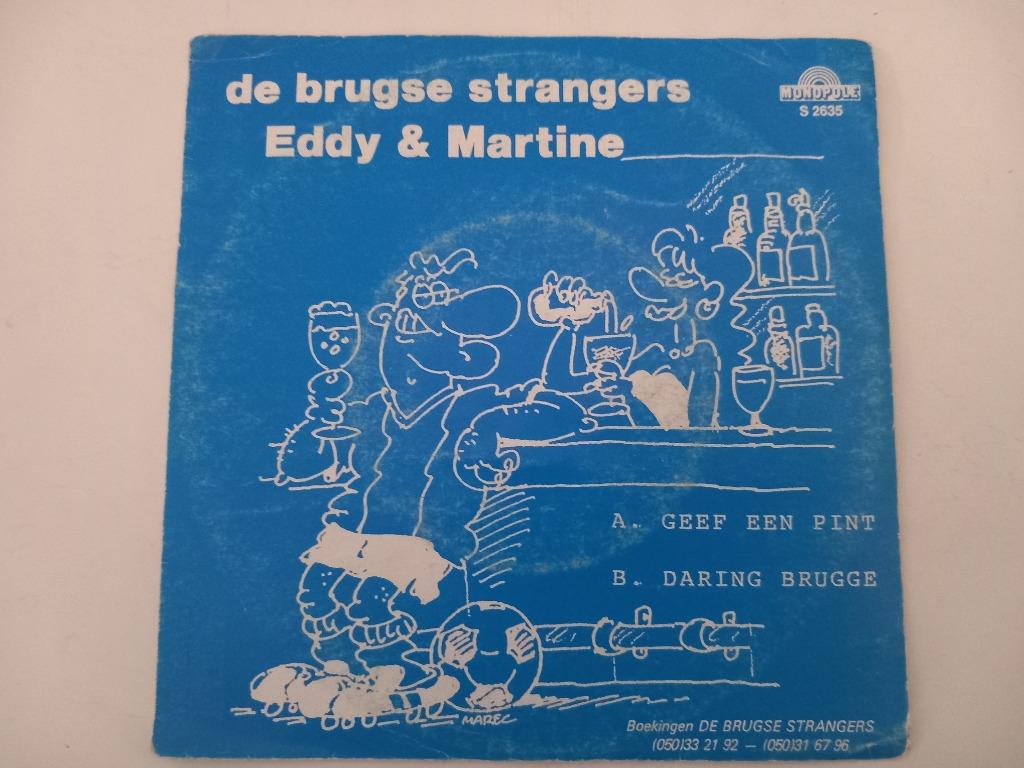Vinyl 7" single De Brugse Strangers voetbal Daring Brugge, Cd's en Dvd's, Ophalen of Verzenden, 7 inch, Nederlandstalig, Single