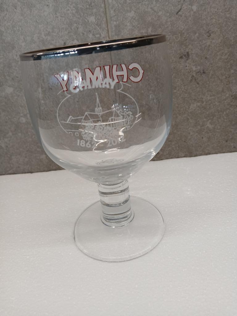 Verre sur pied CHIMAY  1862 - 2012  (150 ans) en parfait éta, Enlèvement ou Envoi, Neuf, Verre ou Verres, Autres marques