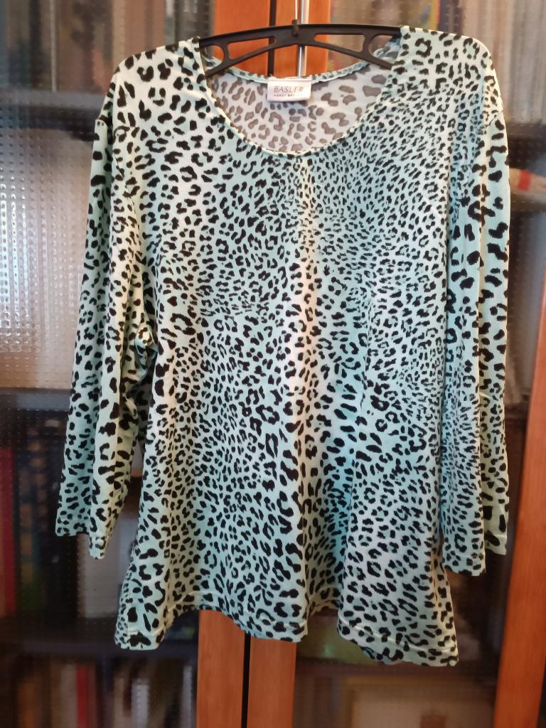 Basler Horst shirt 3/4 mouw luipaardprint, Basler Horst, Envoi, Porté, Bleu