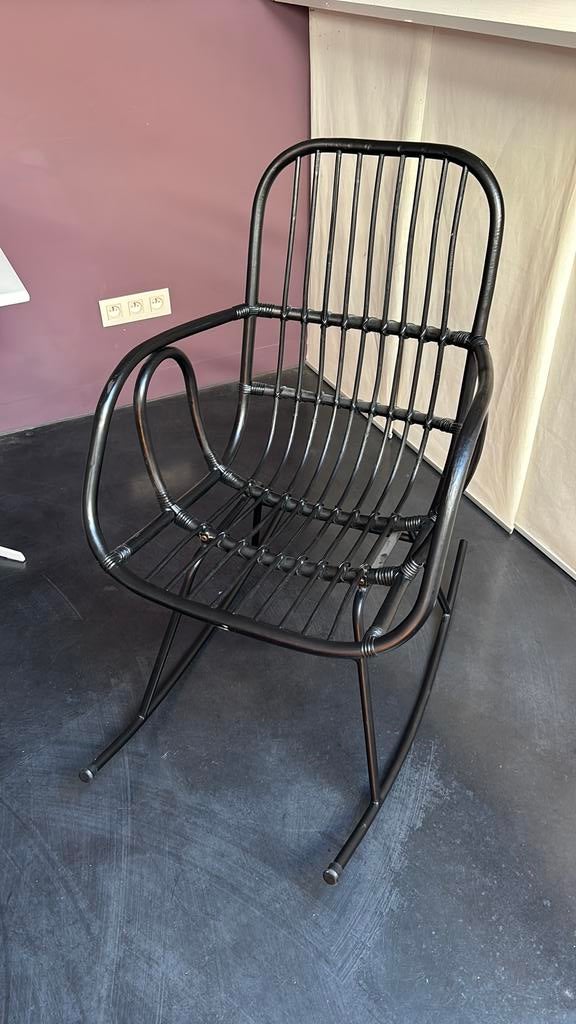 Mooie rotan schommelstoel, Jardin & Terrasse, Chaises de jardin, Enlèvement, Comme neuf, Rotin