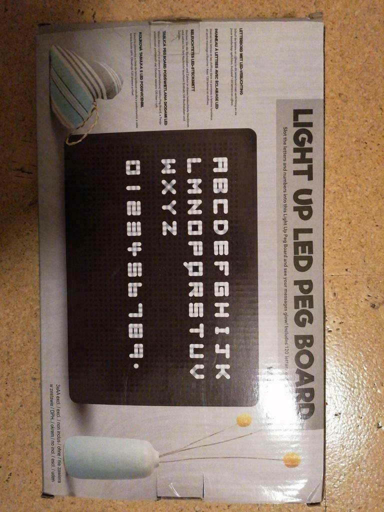 Letterbord met LED verlichting, Ophalen of Verzenden, Zo goed als nieuw