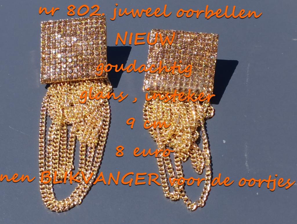 802. Juweel : oorbellen , NIEUW , verzending inbegrepen, Overige materialen, Verzenden, Nieuw, Knopjes of Stekers