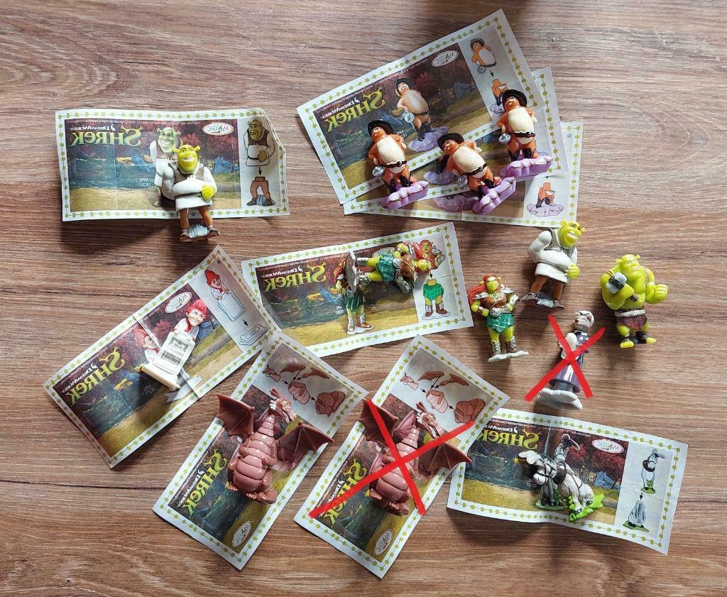 Kavel van 11 Shrek figuren 2009 + 9 Bpz, Verzamelen, Ophalen of Verzenden, Zo goed als nieuw, Hardplasticfiguren