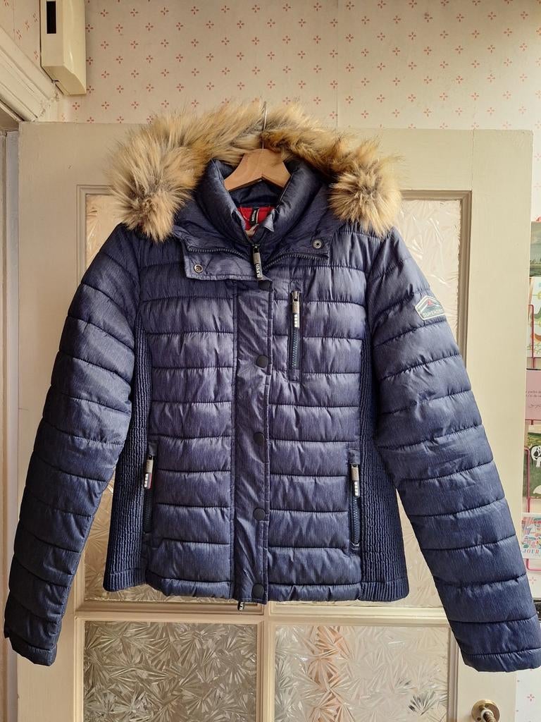 Superdry damesjack - T. Medium, Kleding | Dames, Jassen | Winter, Gedragen, Blauw, Ophalen of Verzenden