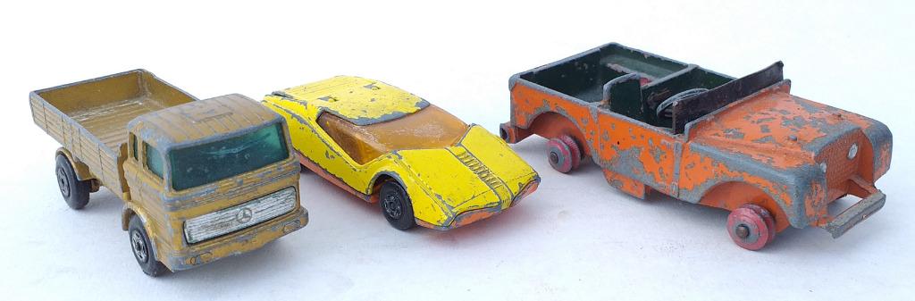 2x Lesney matchbox + 1 >Dinky Toy, Ophalen of Verzenden, Gebruikt